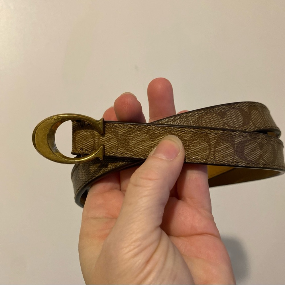 Coach Brown Belt with Gold Buckle - Picture 2 of 10